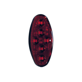 Feu stroboscopique ovale LED rouge